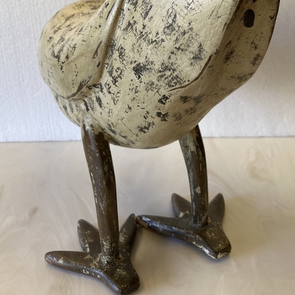 Vintage Smith & Hawken Carved Teak Wood Hen w/eggs FOLK ART French Farm Country - Picture 10 of 13